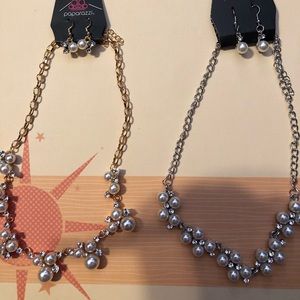 2 fer Gold & Silver Fashion Necklace w/ Bling